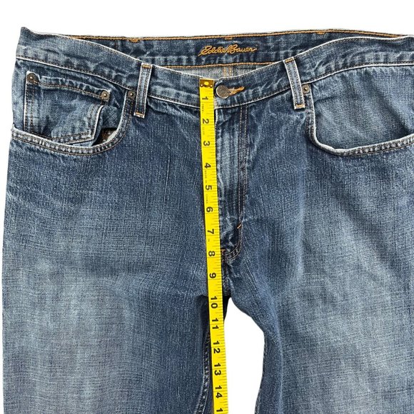 Eddie Bauer Jeans Mens Blue Straight Leg Cotton Denim Size 38x34 - Picture 12 of 13